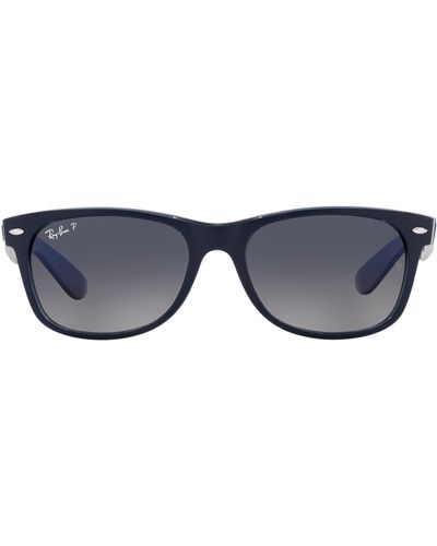 Ray-Ban 55mm Gradient Polarized Square Sunglasses - Blue