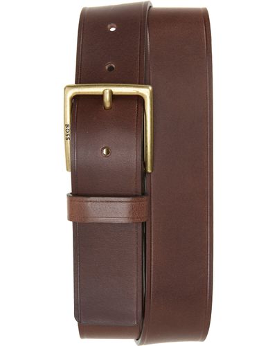 BOSS Rummi Leather Belt - Brown