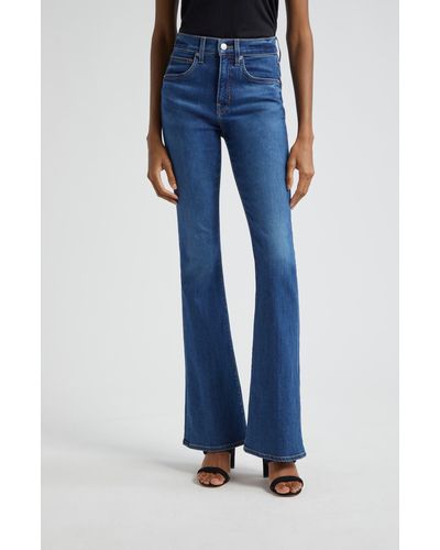 Veronica Beard Beverly High Waist Skinny Flare Jeans - Blue