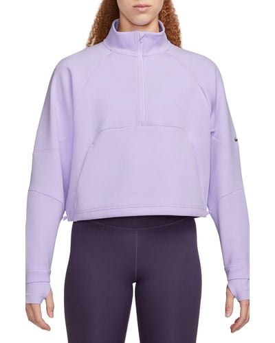 Nike Dri-fit Prima Half Zip Pullover - Purple