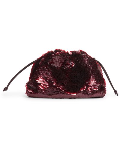 Bottega Veneta The Mini Pouch Sequin Crossbody Bag - Red