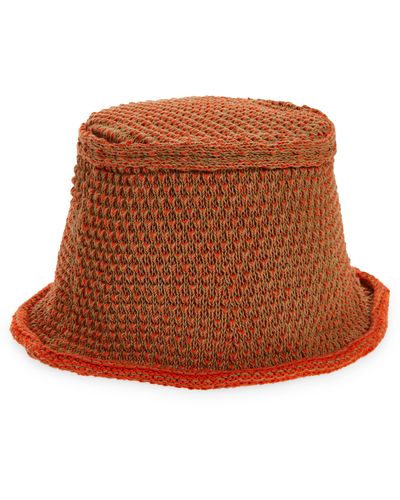 Eckhaus Latta Field Cotton Bucket Hat - Brown