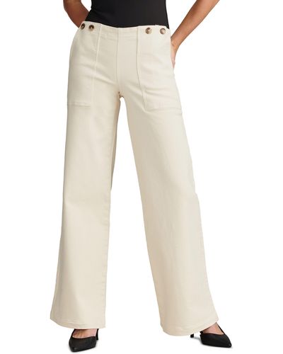 Lucky Brand Palazzo Wide Leg Jeans - Natural