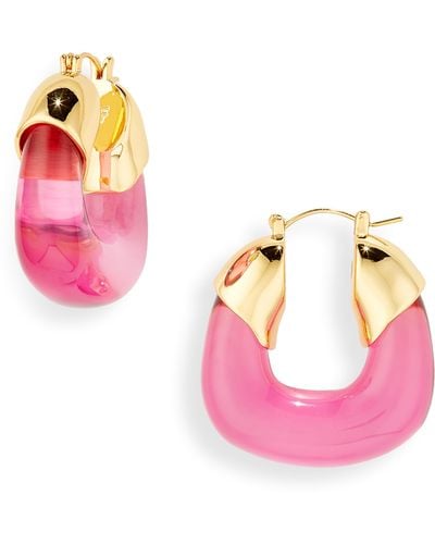 Lizzie Fortunato Flamingo Hoop Earrings - Pink