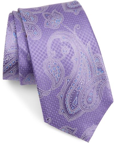 Nordstrom Gilligan Paisley Silk Tie - Purple