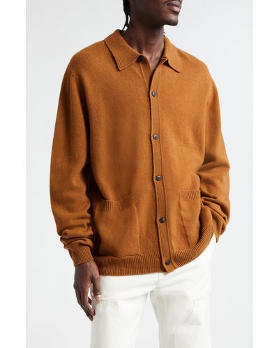 Sunspel Lambswool Jacket - Brown