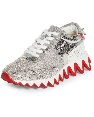 Christian Louboutin Loubishark Crystal Embellished Sneaker - White
