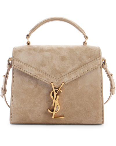 Saint Laurent Mini Cassandra Leather Top Handle Bag - Metallic