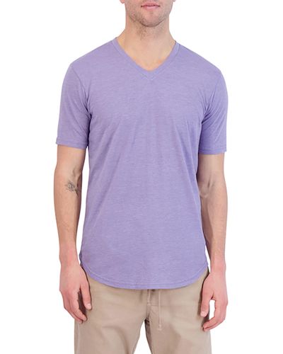 Goodlife Tri-blend Scallop V-neck T-shirt - Purple