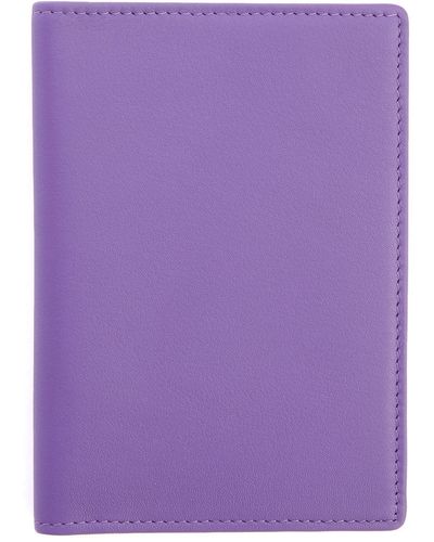 ROYCE New York Rfid Leather Passport Case - Purple