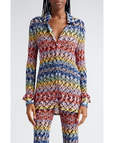 Missoni Colorful Loop Knit Shirt - Red