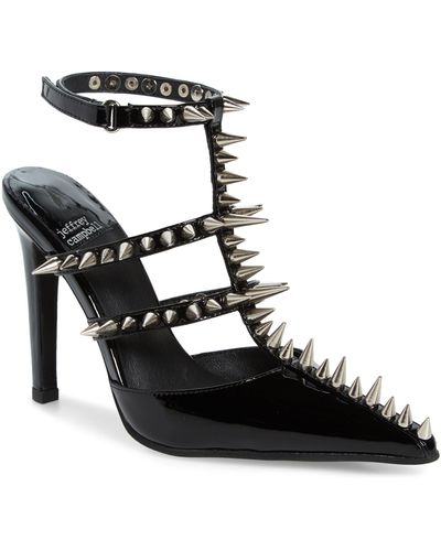 Jeffrey Campbell Step Back Spiked Pointed Toe Pump - Black