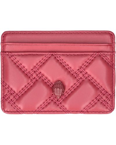 Kurt Geiger Kensington Drench Leather Card Holder - Pink