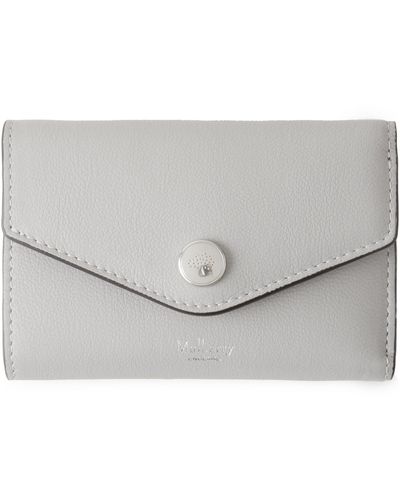 Mulberry Bifold Leather Card Case - Gray