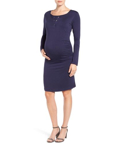 Lab40 Wendy Maternity/nursing Dress - Blue