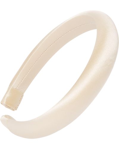 L. Erickson Padded Silk Charmeuse Headband - White