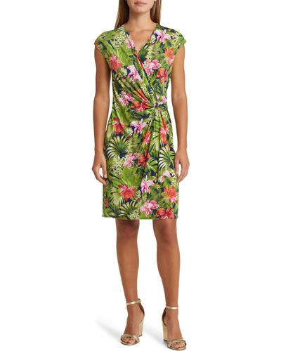 Tommy Bahama Clara Paradise Perfect Floral Dress - Green