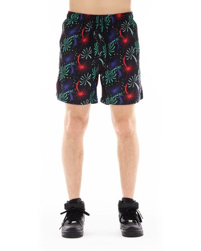 Cult Of Individuality Print Swim Trunks At Nordstrom - Blue