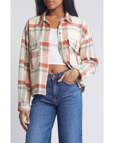 Brixton Bowery Plaid Flannel Button-up Shirt - White