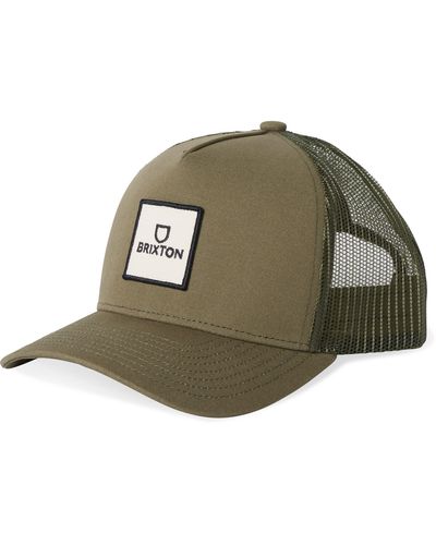 Brixton Alpha Block Netplus® Trucker Hat - Green