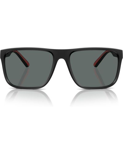 Scuderia Ferrari 59mm Polarized Square Sunglasses - Black