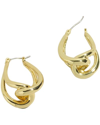 Madewell Knot Hoop Earrings - Metallic