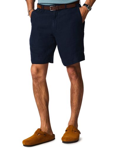 Billy Reid Moore Linen Shorts - Blue
