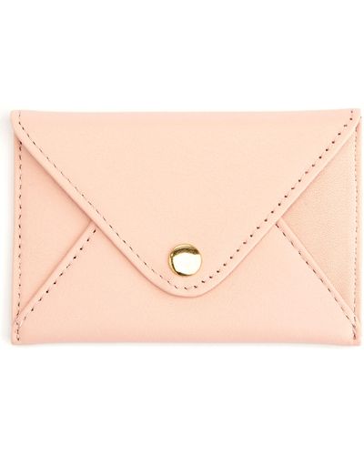ROYCE New York Leather Envelope Card Holder - Pink