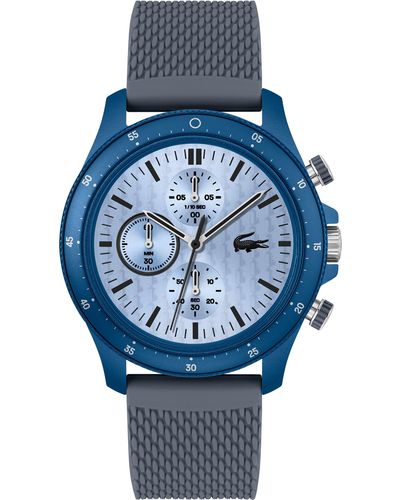 Lacoste Neoheritage Chronograph Silicone Strap Watch - Blue