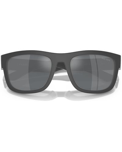 Prada 56mm Pillow Sunglasses - Gray