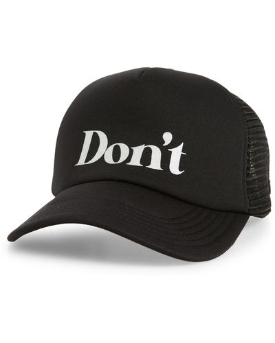 Undercover Don't Graphic Trucker Hat - Black