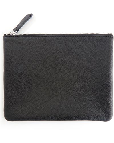 ROYCE New York Leather Travel Pouch - Black