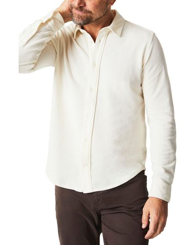 Billy Reid Yellowhammer Cotton & Linen Knit Button-up Shirt - White