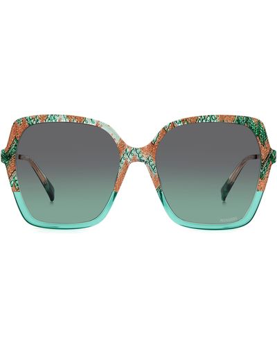 Missoni 57mm Square Sunglasses - Green