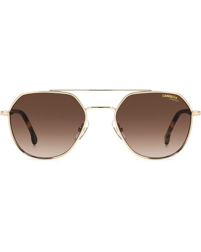Carrera 53mm Round Sunglasses - Brown