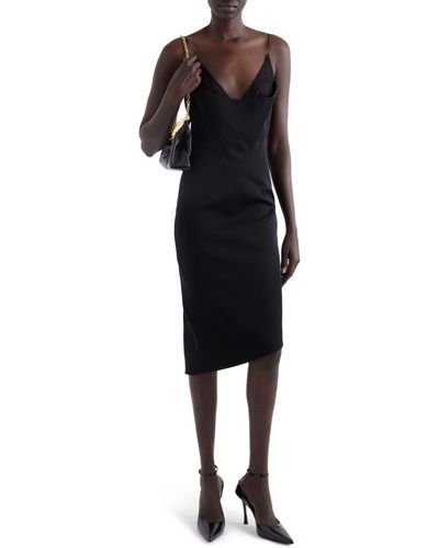 Givenchy Peekaboo Lace Asymmetric Dress - Black