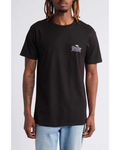 Vans Dual Palms Club Cotton Graphic T-shirt - Black