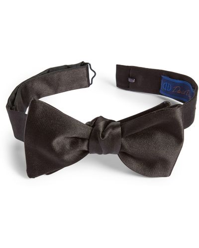 David Donahue Silk Bow Tie - Black