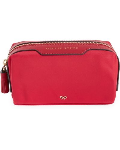 Anya Hindmarch Girlie Stuff Recycled Nylon Pouch - Red