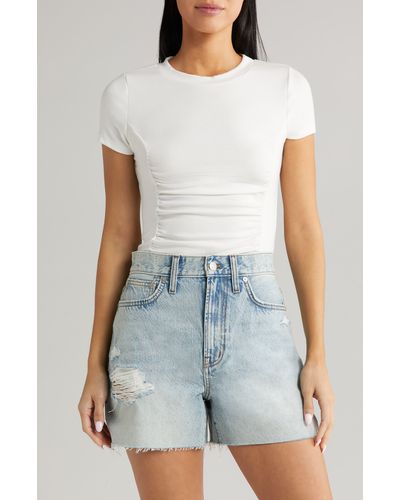 All In Favor Ruched T-shirt In At Nordstrom, Size Medium - White