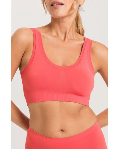 Hanro Touch Feeling Padded Sports Bra - Red