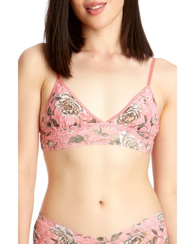 Hanky Panky Marianne Padded Lace Bralette In Pink Multi At Nordstrom Rack