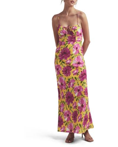 FAVORITE DAUGHTER The One That Got Away Floral Maxi Slipdress - Red