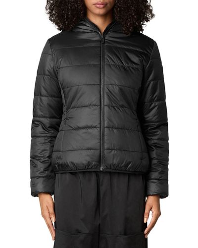 Save The Duck Laila Faux Fur Lined Reversible Recycled Polyester Puffer Jacket - Black