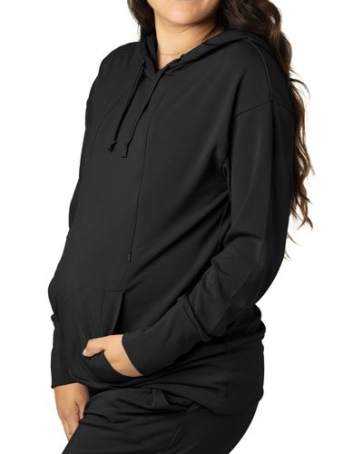 Kindred Bravely Relaxed Fit Nursing Hoodie - Black