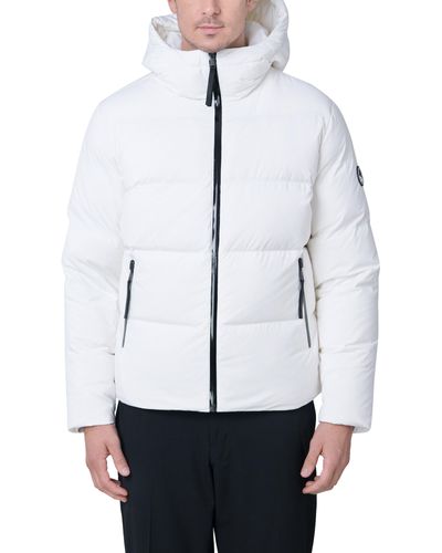 The Recycled Planet Company Autobot Water Resistant Recycled Down Puffer Jacket - White