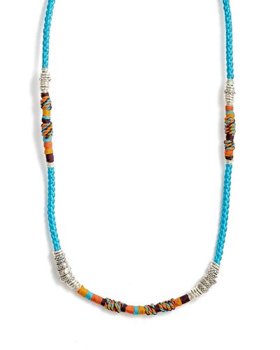Gas Bijoux Marceau Beaded Leather Necklace - White