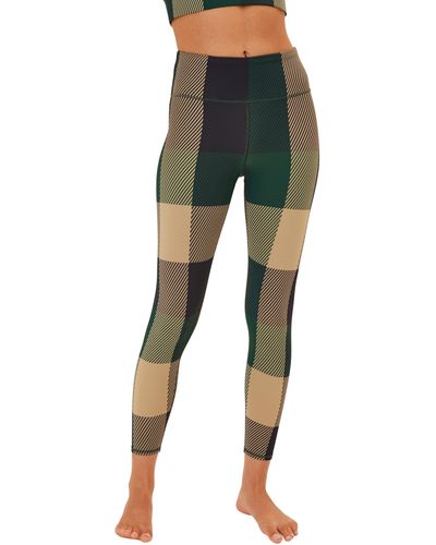 Threads For Thought Sylvanna Check Print leggings - Green