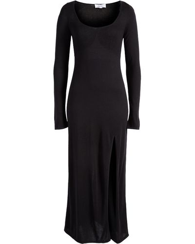 & Other Stories & Long Sleeve Rib Maxi Sweater Dress - Black