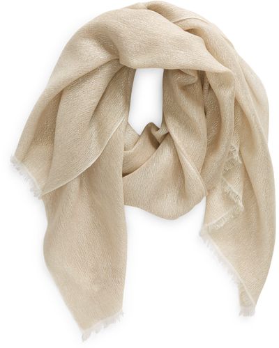 Jane Carr The Summer Cosmos Cashmere Blend Scarf - Gray
